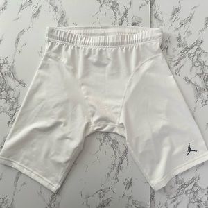 Nike Air Jordan Pro Elite Made In USA Running Tights Shorts White Men Size 2XL